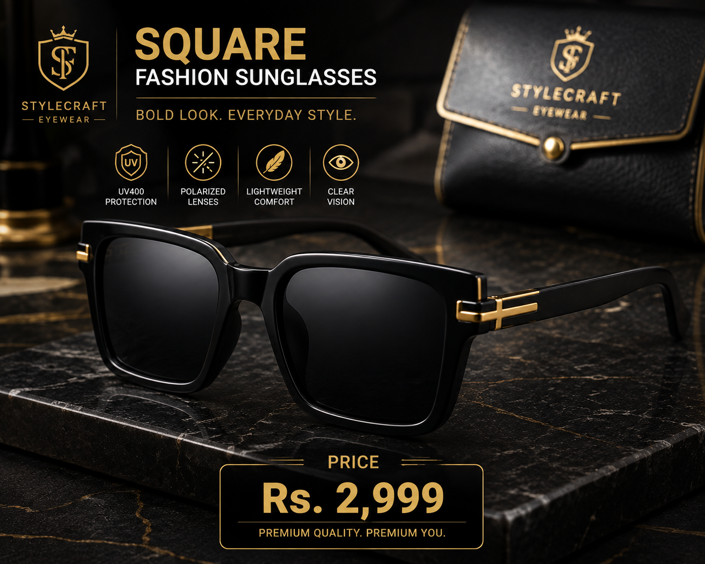 Square Fashion Sunglasses