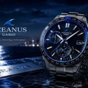 Casio Oceanus Premium Blue Dial Stainless Steel Chronograph Watch