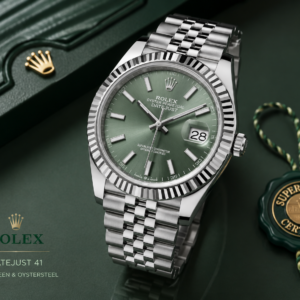 Rolex Datejust 41 Mint Green Luxury Watch – Jubilee Bracelet