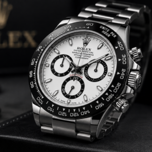 Cosmograph Daytona White Dial Luxury Chronograph – Black Bezel & Oyster Bracelet